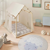 Atticgo Alfombra infantil redonda oveja Candy 24063 Crema ambiente