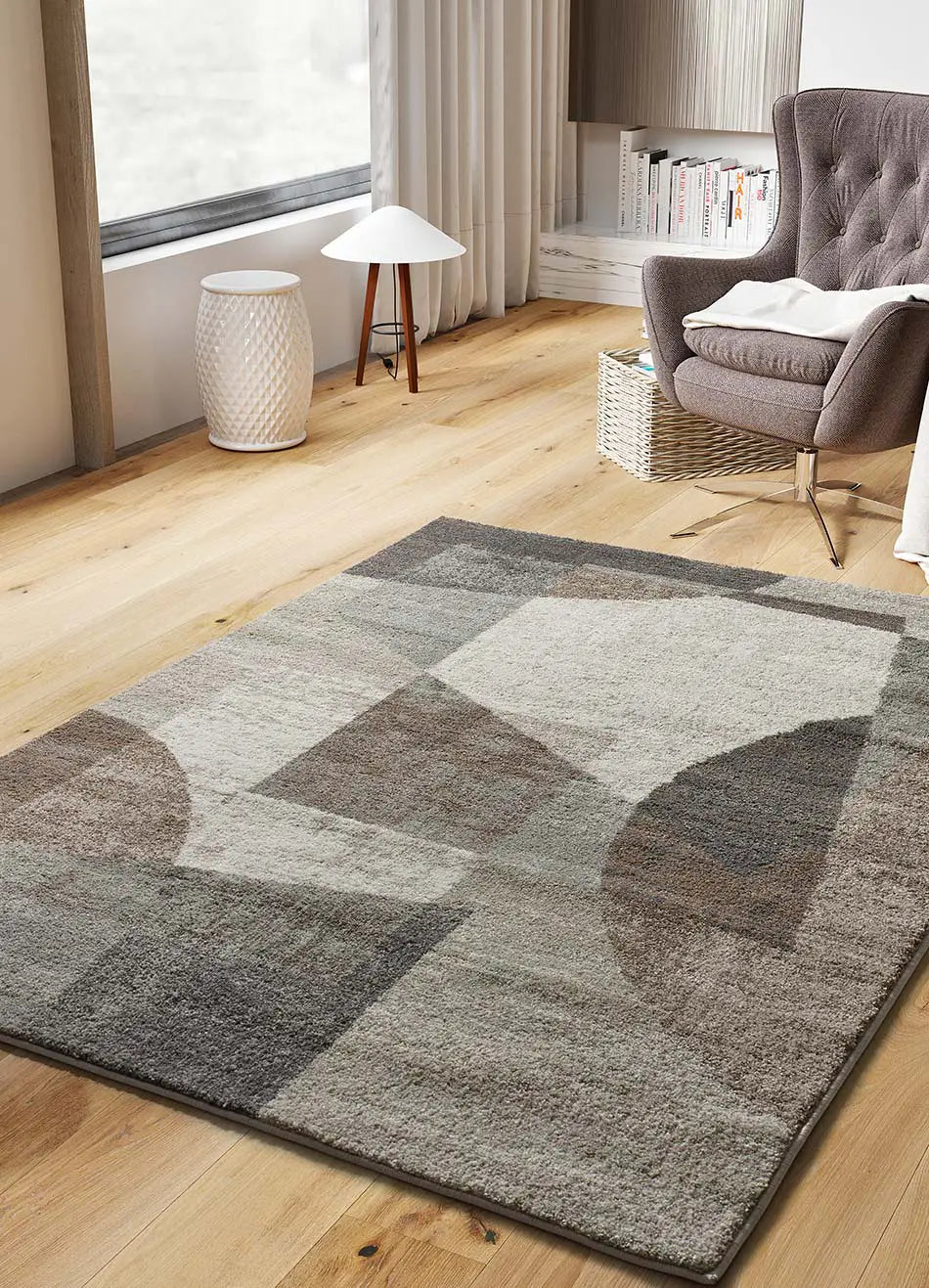 Atticgo Alfombra geométrica Castro 84 Multicolor ambiente