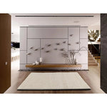 Alfombra shaggy de salón lisa Catay 8507 Blanco Atticgo