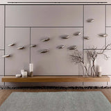 Alfombra shaggy de salón a medida Catay Liso Gris Atticgo