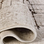 Backing Alfombra moderna en crema y marrón Ceres 28001 Atticgo