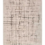 Alfombra moderna en crema y marrón Ceres 28001 Atticgo