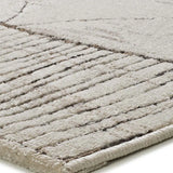 Esquina Alfombra étnica en crema y marrón Ceres 54003 Atticgo