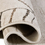 Detalle Alfombra étnica en crema y marrón Ceres 54003 Atticgo