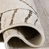 Detalle Alfombra étnica en crema y marrón Ceres 54003 Atticgo