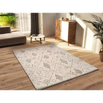 Alfombra salón o dormitorio étnica en crema y marrón Ceres 54008 Atticgo