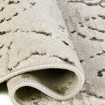 Detalle Alfombra étnica en crema y marrón Ceres 54008 Atticgo