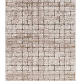 Alfombra geométrica crema y marrón Ceres 71002 | Atticgo