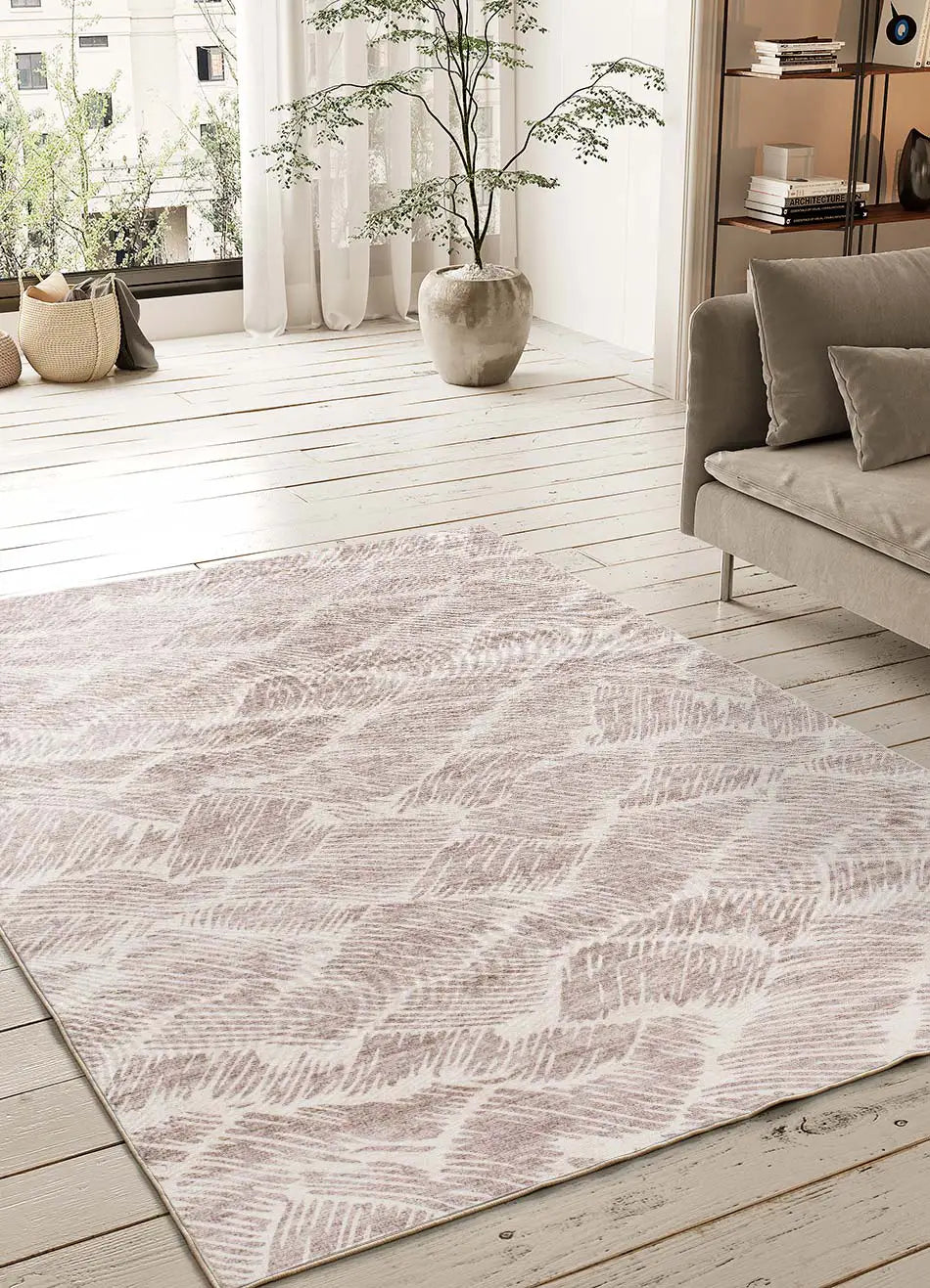 Atticgo | Alfombra minimalista CLASS 19151 Tonos Beige Ambiente