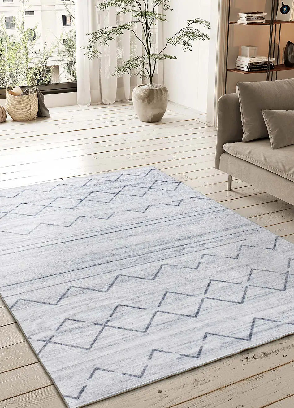 Atticgo | Alfombra Motivos Geométricos CLASS 22066 Gris Ambiente