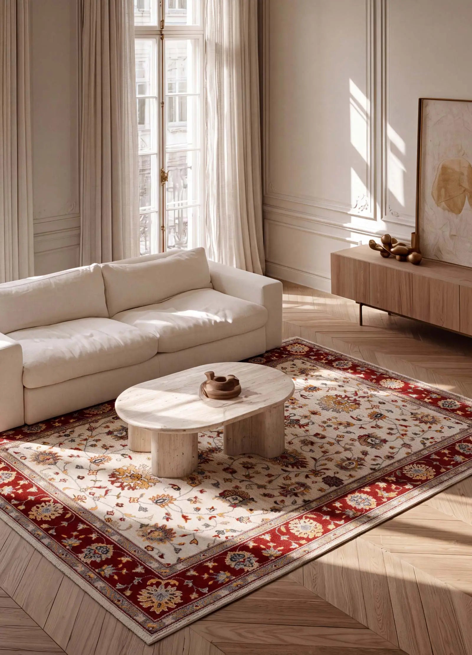 Alfombra vintage Classic 12505 Crema Atticgo