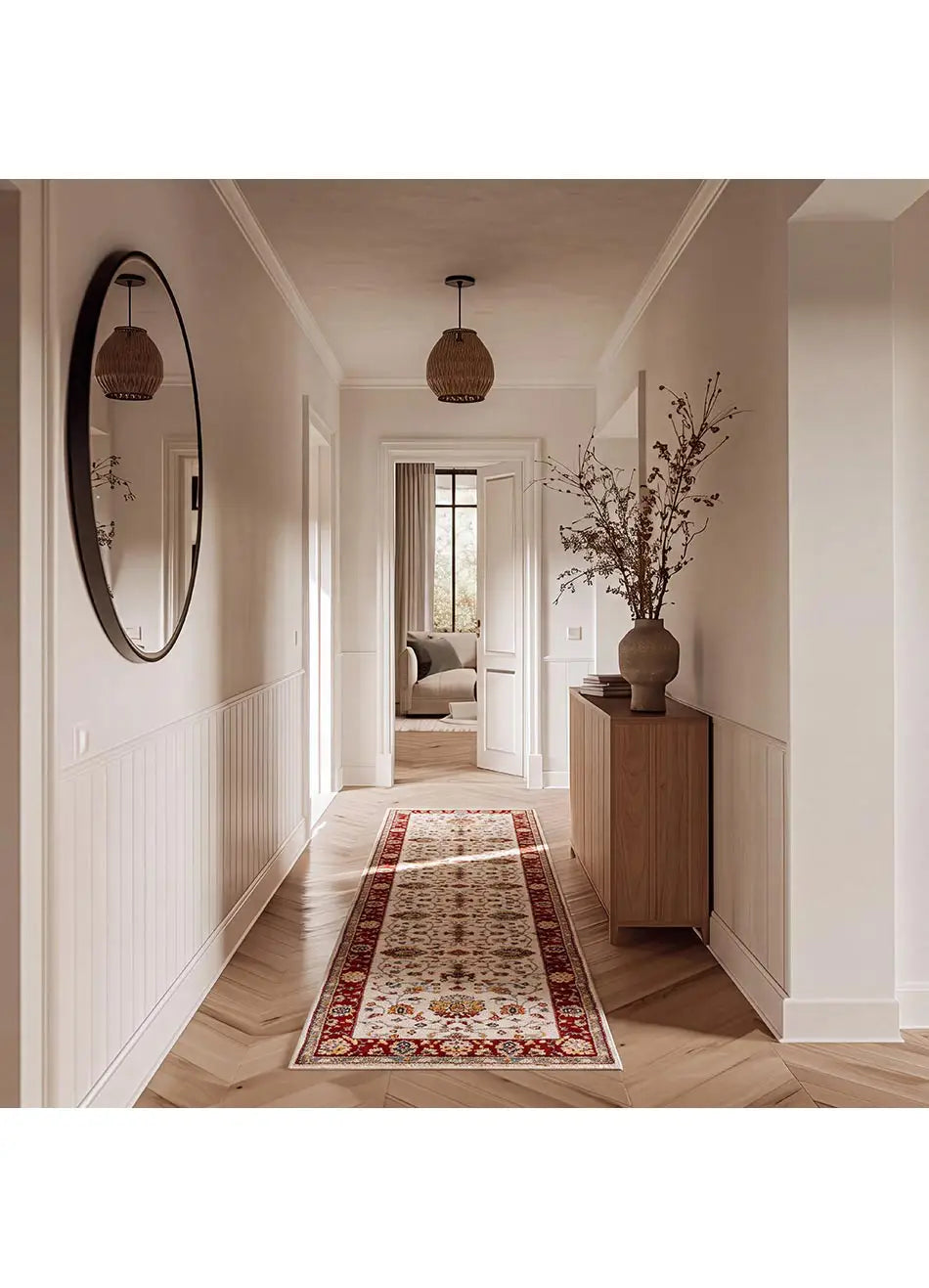 Alfombra de pasillo vintage Classic 12505 Crema Atticgo