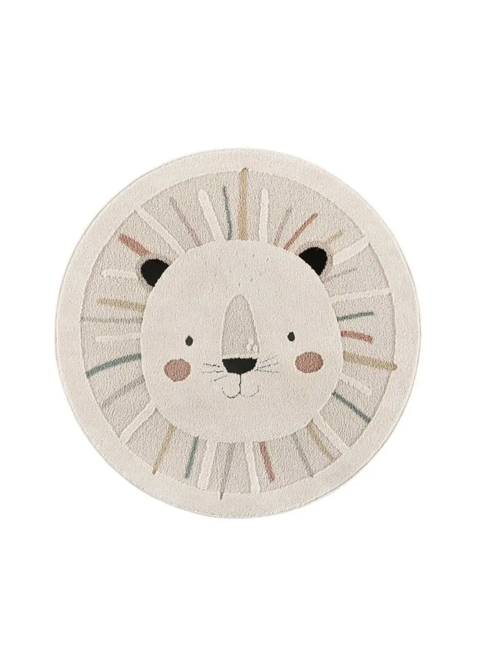 Atticgo Alfombra infantil redonda león Clown 2343 Multicolor