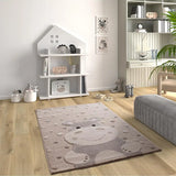 Atticgo Alfombra infantil hipopótamo Clown 2345 Piedra ambiente salón
