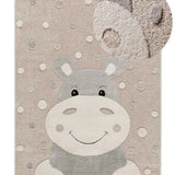 Atticgo Alfombra infantil hipopótamo Clown 2345 Piedra lupa