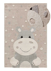Atticgo Alfombra infantil hipopótamo Clown 2345 Piedra lupa