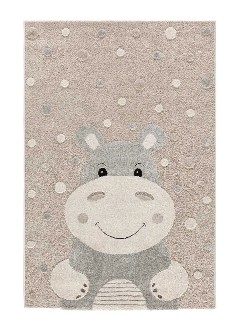 Atticgo Alfombra infantil hipopótamo Clown 2345 Piedra