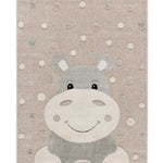 Atticgo Alfombra infantil hipopótamo Clown 2345 Piedra