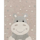 Atticgo Alfombra infantil hipopótamo Clown 2345 Piedra