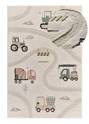 Atticgo Alfombra infantil carreteras Clown 2346 Multicolor lupa