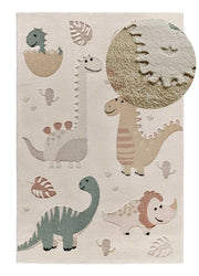 Atticgo Alfombra infantil dinosaurios Clown 2351 Multicolor lupa