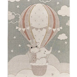 Atticgo Alfombra infantil globo animales Clown 2366 Verde