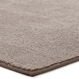 Alfombra lavable de microfibra Coraline Liso Visón Macro