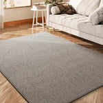 Alfombra a medida salón tejida en bucle Country Liso Gris Atticgo 