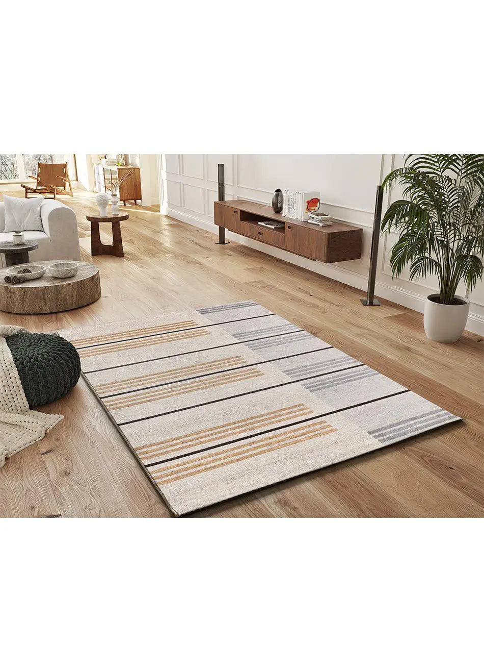 Atticgo Alfombra Geométrica Craft 12929 Gris ambiente salón