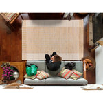 Atticgo Alfombra Geométrica Craft 12932 Beige ambiente salón