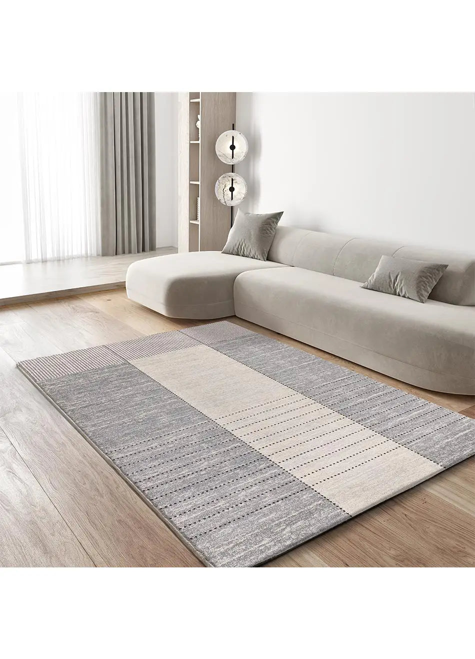 Atticgo Alfombra Geométrica Craft 12933 Gris ambiente salón