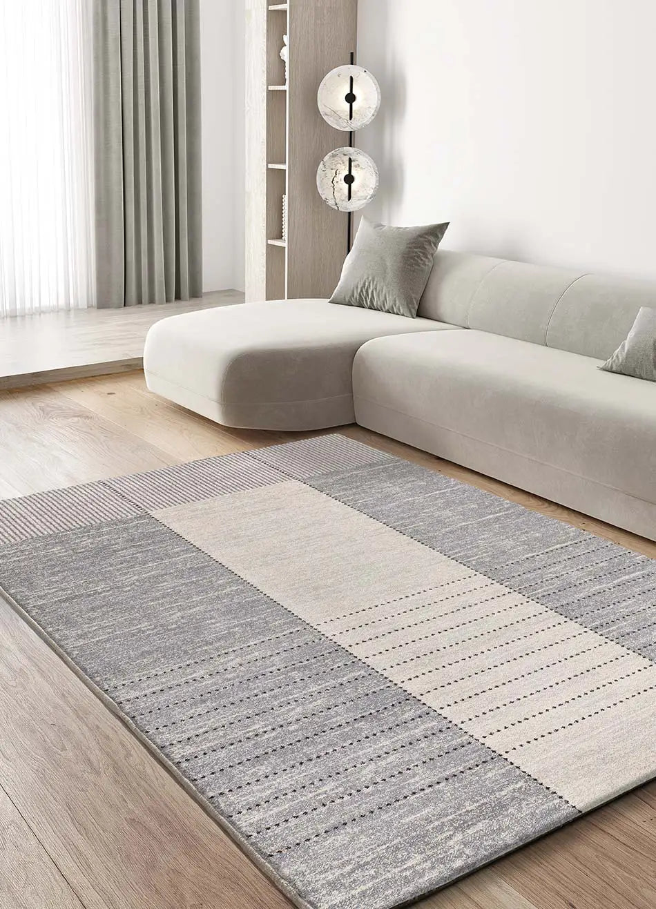 Atticgo Alfombra Geométrica Craft 12933 Gris ambiente