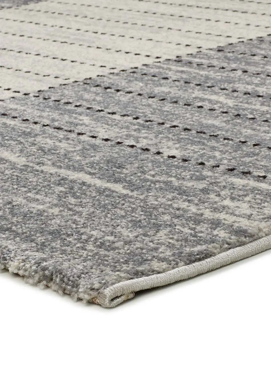 Atticgo Alfombra Geométrica Craft 12933 Gris detalle