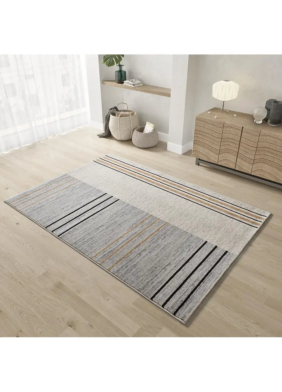 Atticgo Alfombra Geométrica Craft 12936 Gris ambiente salón