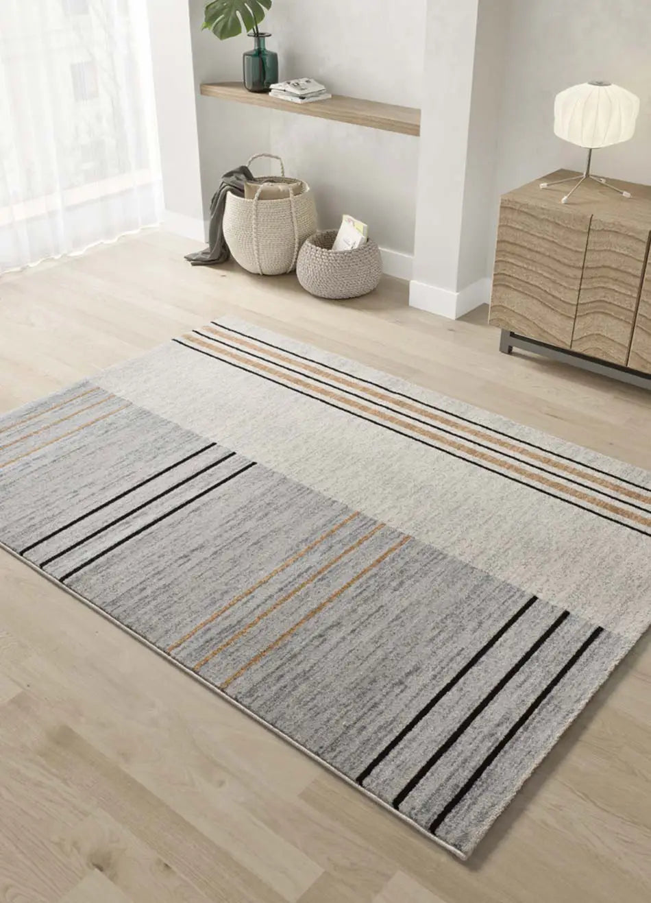 Atticgo Alfombra Geométrica Craft 12936 Gris ambiente