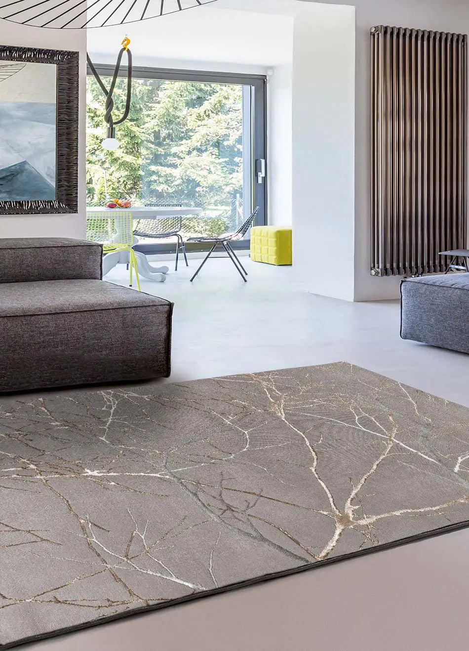 Alfombra salón efecto mármol Creation 50055 Gris Claro Atticgo