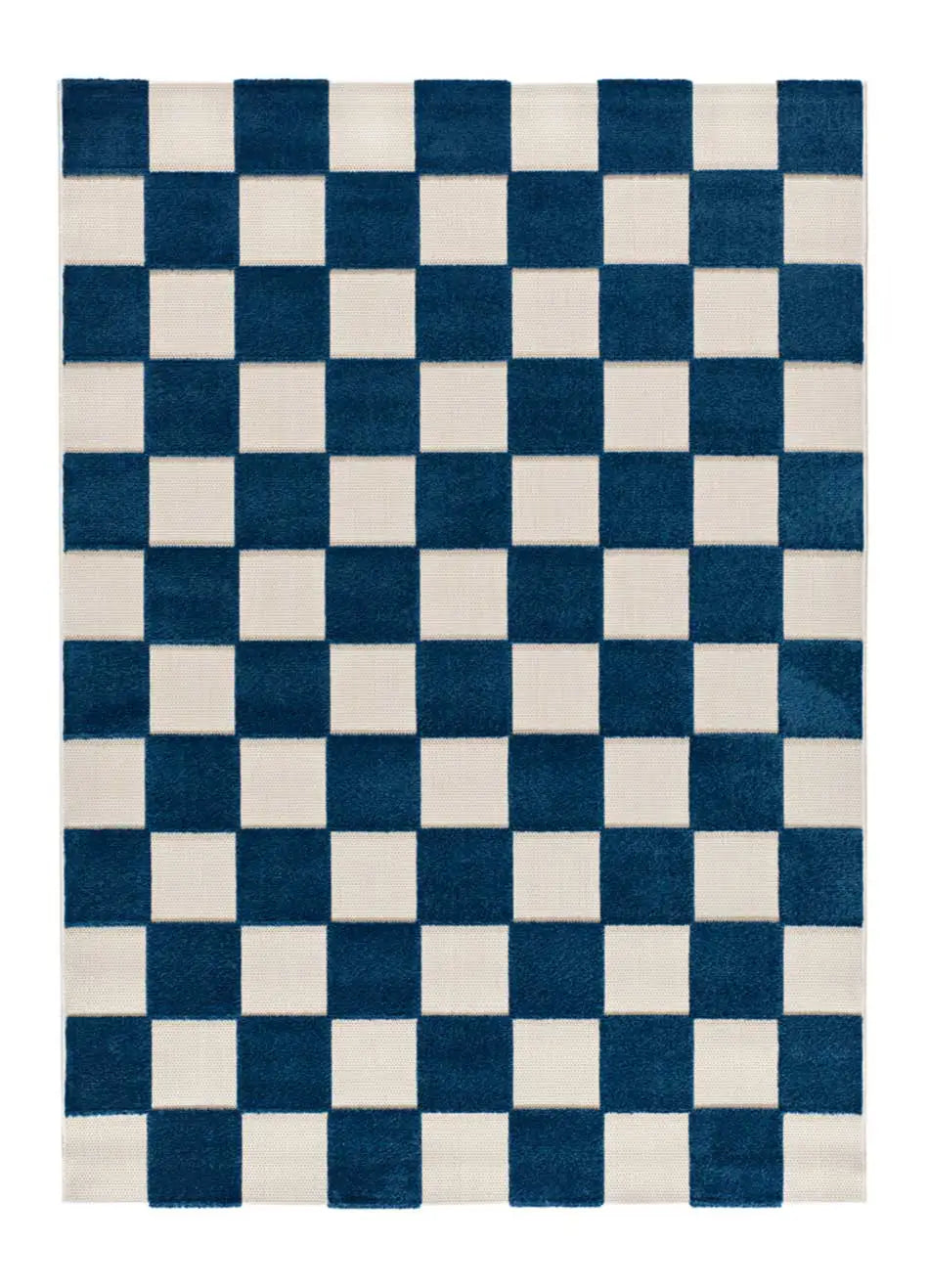 Alfombra de exterior geométrica azul Cuadros 23515 Atticgo