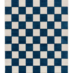Alfombra de exterior geométrica azul Cuadros 23515 Atticgo