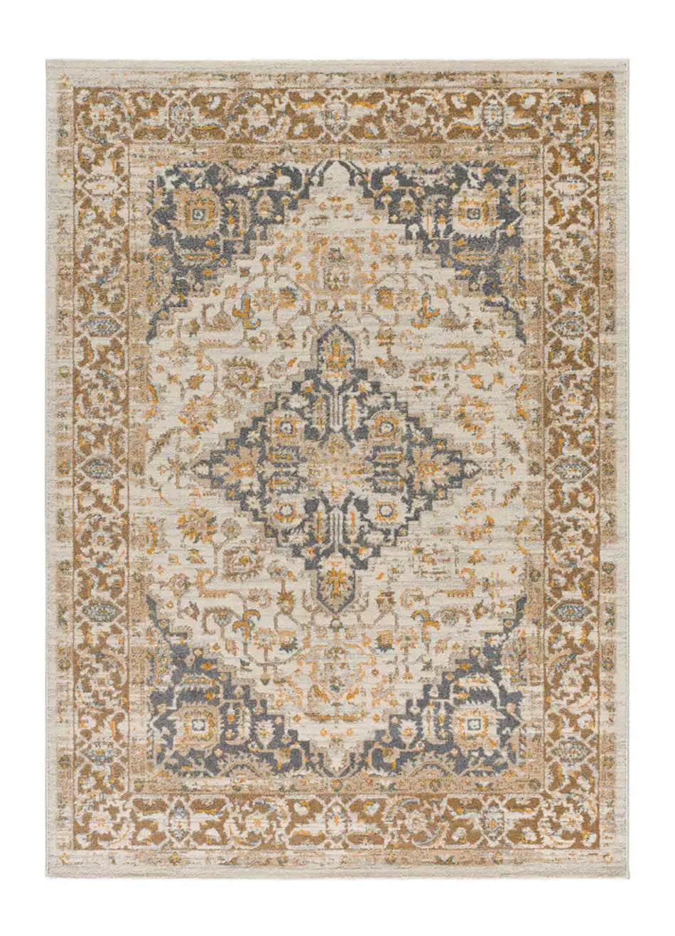 Alfombra vintage Delta 12692 Beige y Gris Atticgo