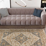 Alfombra salón vintage Delta 12692 Beige y Gris Atticgo