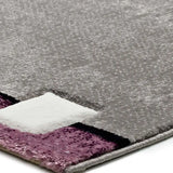 Alfombra esquina geométrica Detroit 20614 Lila y Gris Atticgo
