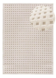 Atticgo Alfombra diseño cuadros en relieve Diena 40418 Blanco  con zoom