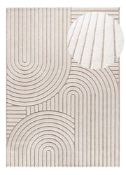 Atticgo Alfombra diseño geométrico en relieve DIENA 40424 Blanco con zoom