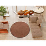 Alfombra redonda salón a medida Durban Liso Caldera Atticgo