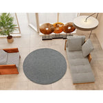 Alfombra redonda salón a medida Durban Liso Gris Atticgo