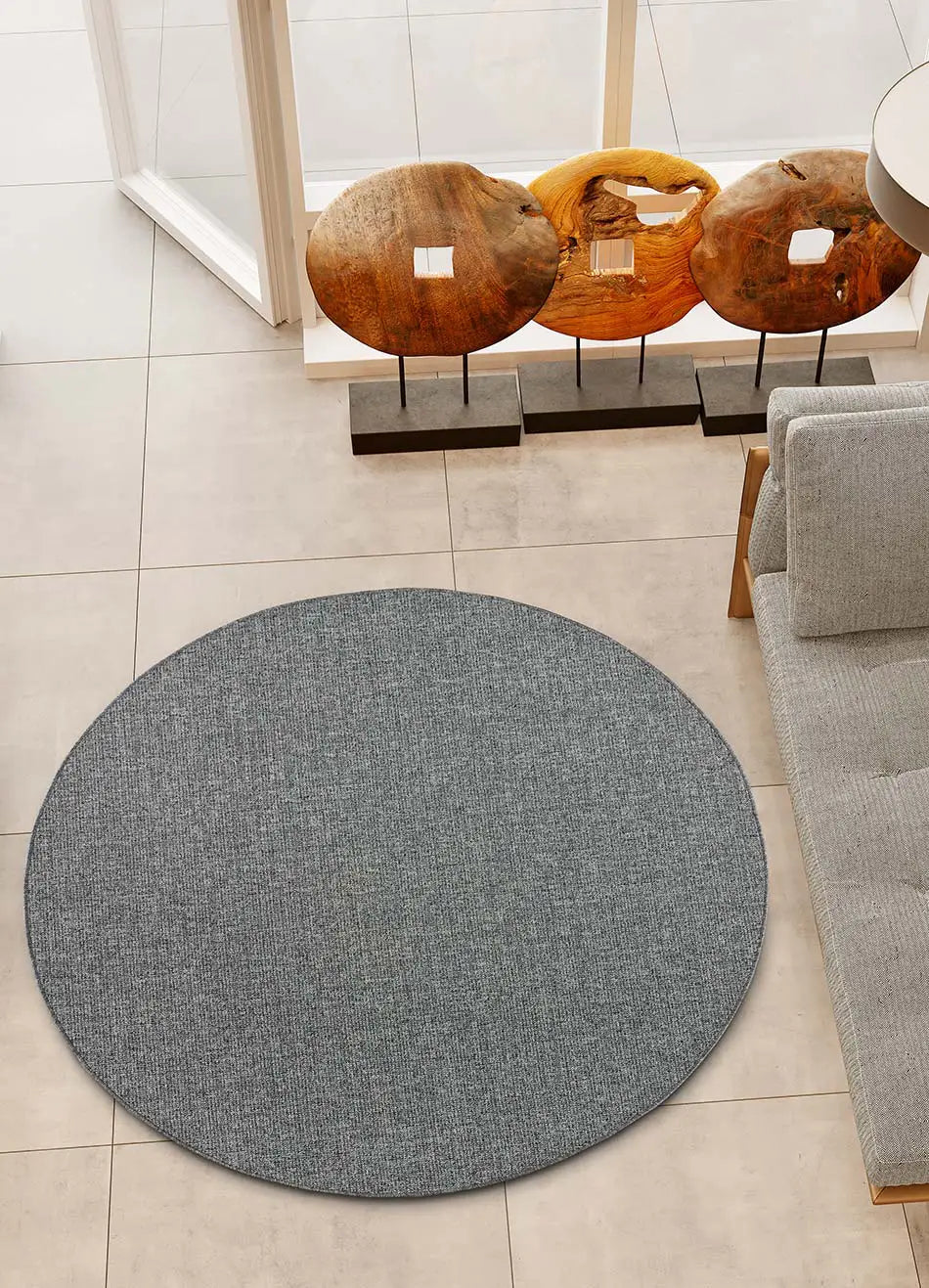 Alfombra salón a medida Durban Liso Gris Atticgo