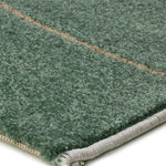 Alfombra abstracta esquina verde y beige Edesa 12900 Atticgo