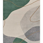 Alfombra abstracta verde y beige Edesa 12900 Atticgo