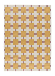Alfombra geométrica colores empolvados Flashy 25403 Mostaza Atticgo