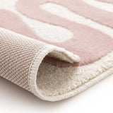 Backing Alfombra abstracta con diseño retro Flashy 25409 Rosa Atticgo